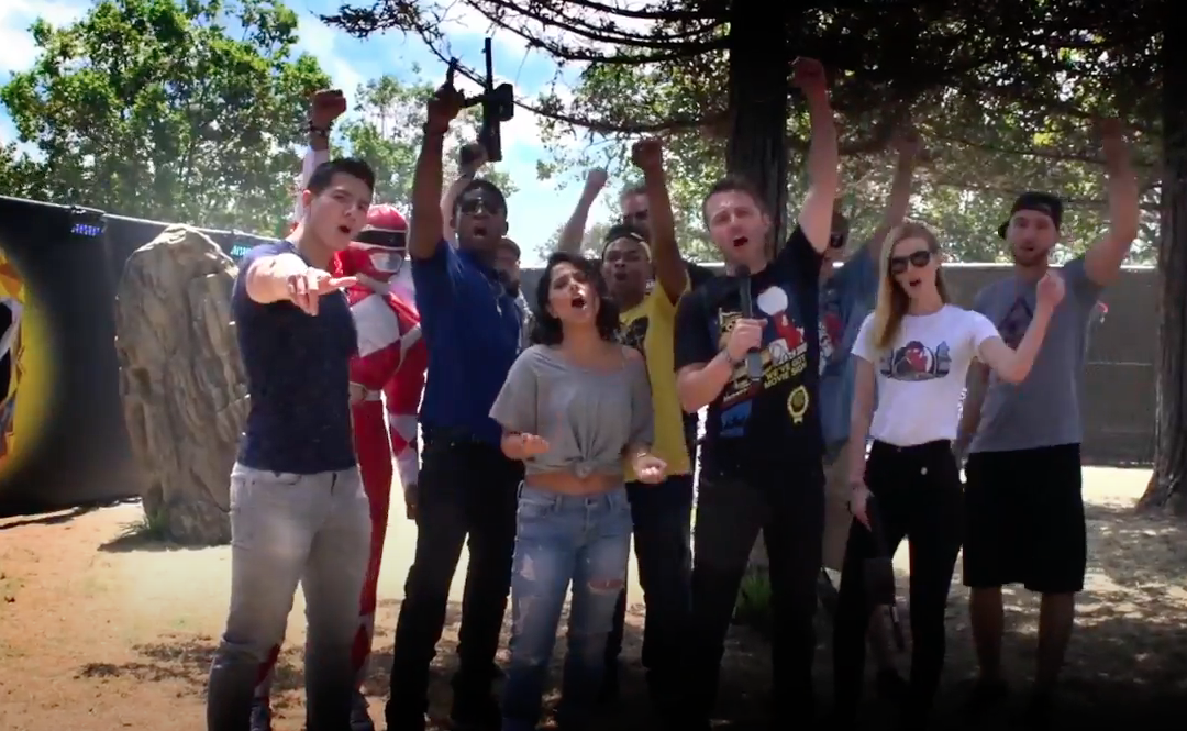 Power Rangers Cast play iCOMBAT Laser Tag with Chris Hardwick!