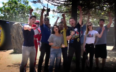 Power Rangers Cast play iCOMBAT Laser Tag with Chris Hardwick!